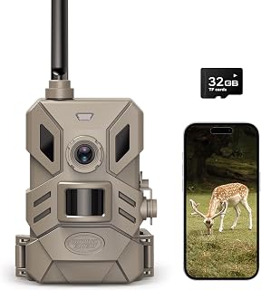 OUTDOOR EXPERT 4G Cellular Trail Camera,36MP Hunting Camera with No Glow 940nm IR Led Night Vision,HD Video IP66 Waterproof Game Cam,90FT Flash Range Wildlife Monitor