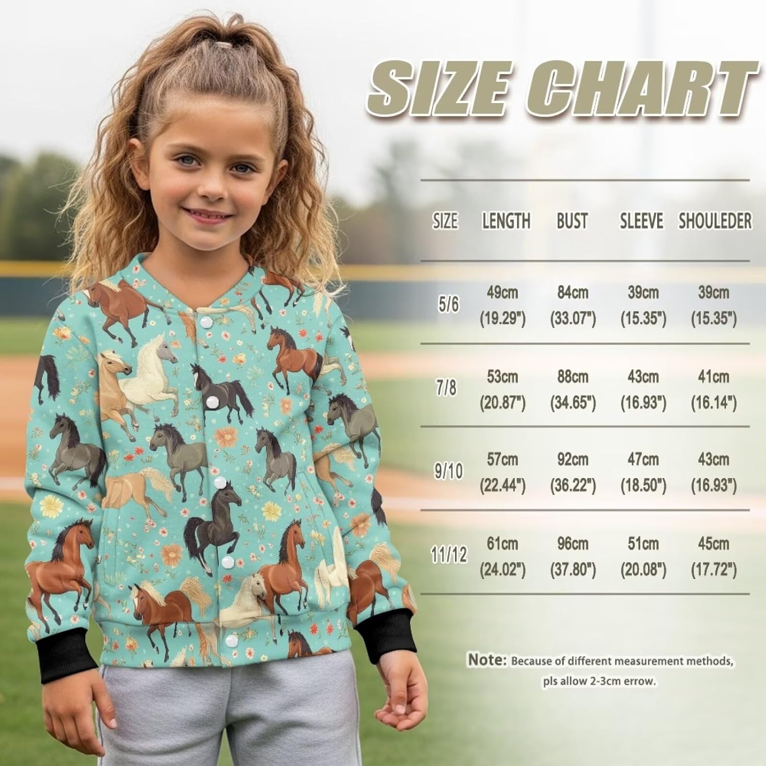 Jacket for Girls Size 5-12 Winter Warm Long Sleeve Crewneck Button Down Jacket Coat