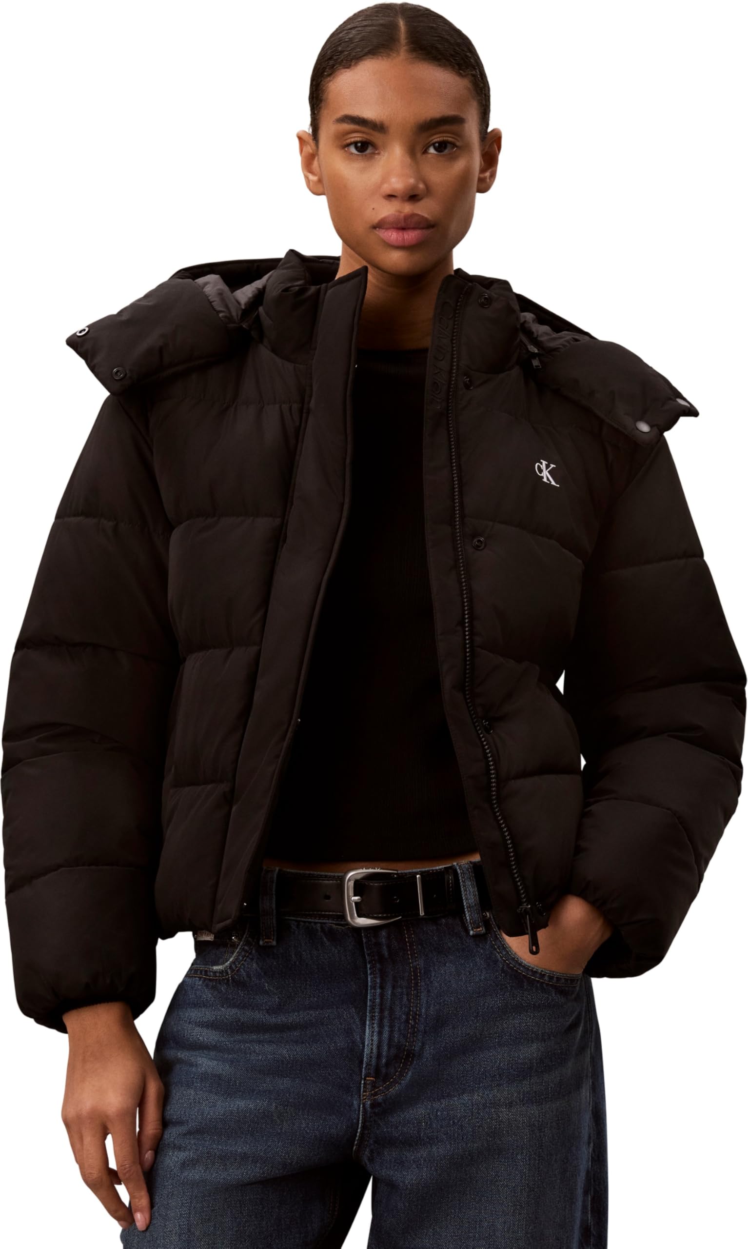 Calvin Klein Women's Matte Mw Short Puffer Lv047h504g Jackets (pack of 1)