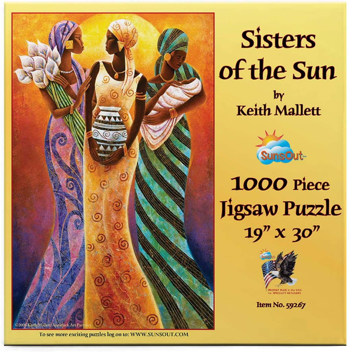 SUNSOUT INC - Sisters of The Sun - 1000 pc Jigsaw Puzzle by Artist: Keith Mallett - Finished Size 19" x 30" - MPN# 59267