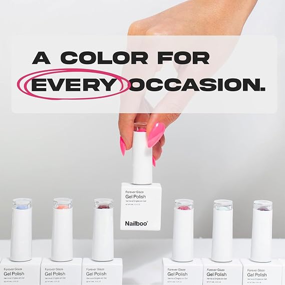 Nailboo Forever Glaze Gel Polish, Long-Lasting Ultra Shine, Highly Pigmented & Chip-Resistant UV/LED Soak-Off Gel Nail Polish, Salon-Quality Manicure Color, Sweet Retreat, 0.3 fl oz