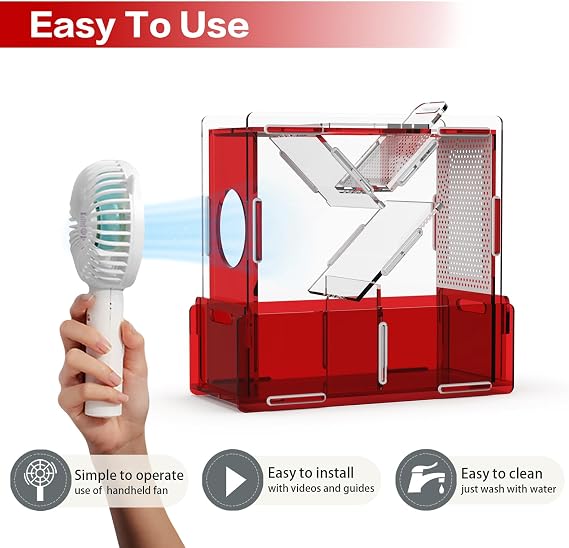Bird Seed Cleaner Acrylic Bird Seed Processor Sifter Wind Sheller Bird Seed Husker Parrot Feed Shell Blaster for Quick Shelling and Blowing Screening Bird Food Cleaning (with Cover)