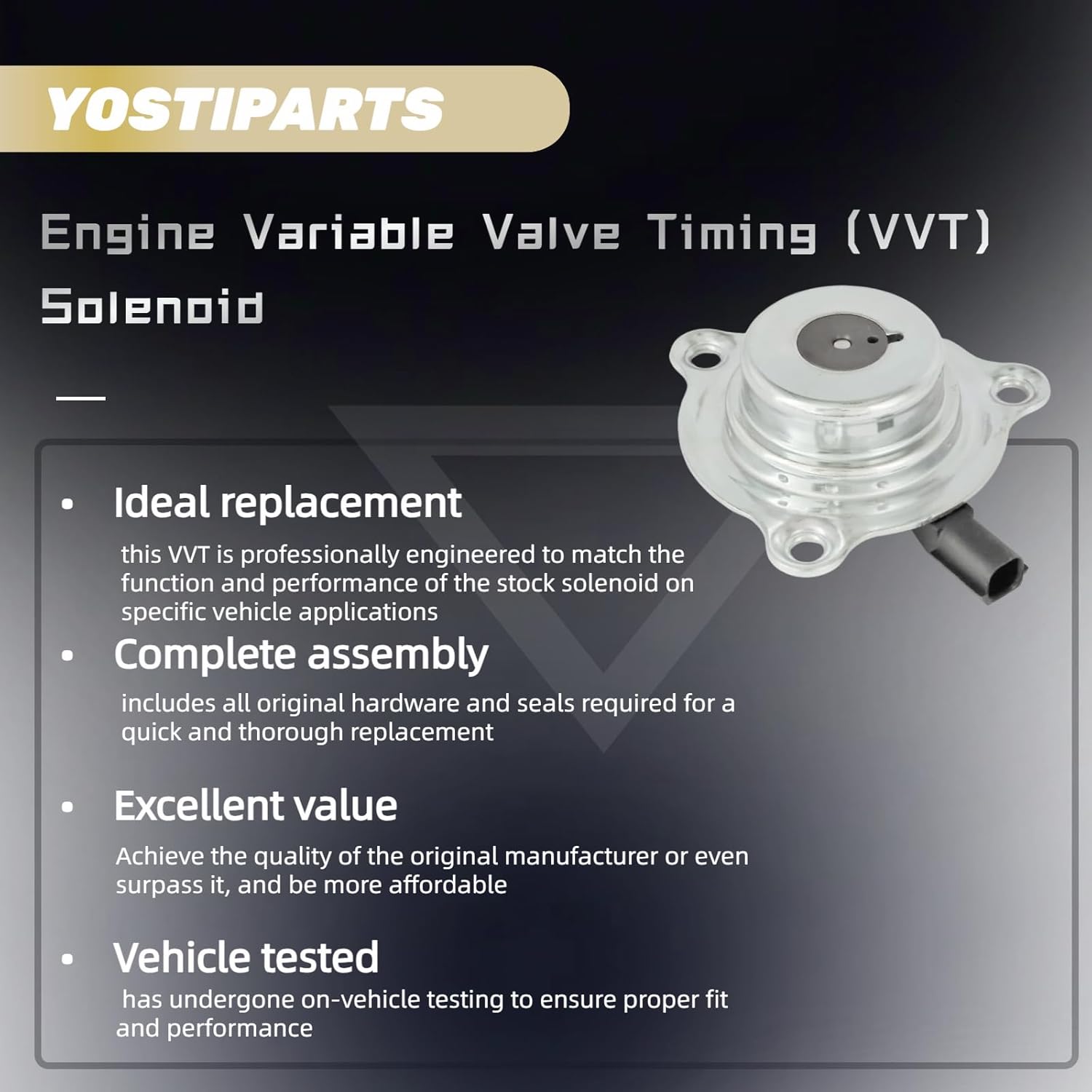 Engine Variable Valve Timing solenoid VVT Compatible with Sierra 1500 Classic Sierra 2500 3500 Hd Tahoe Express 1500 2500 3500 4500 Suburban 1500 2500 Yukon 916-886XD 12585995 6.0L 6.2L 5.3L 4.8L