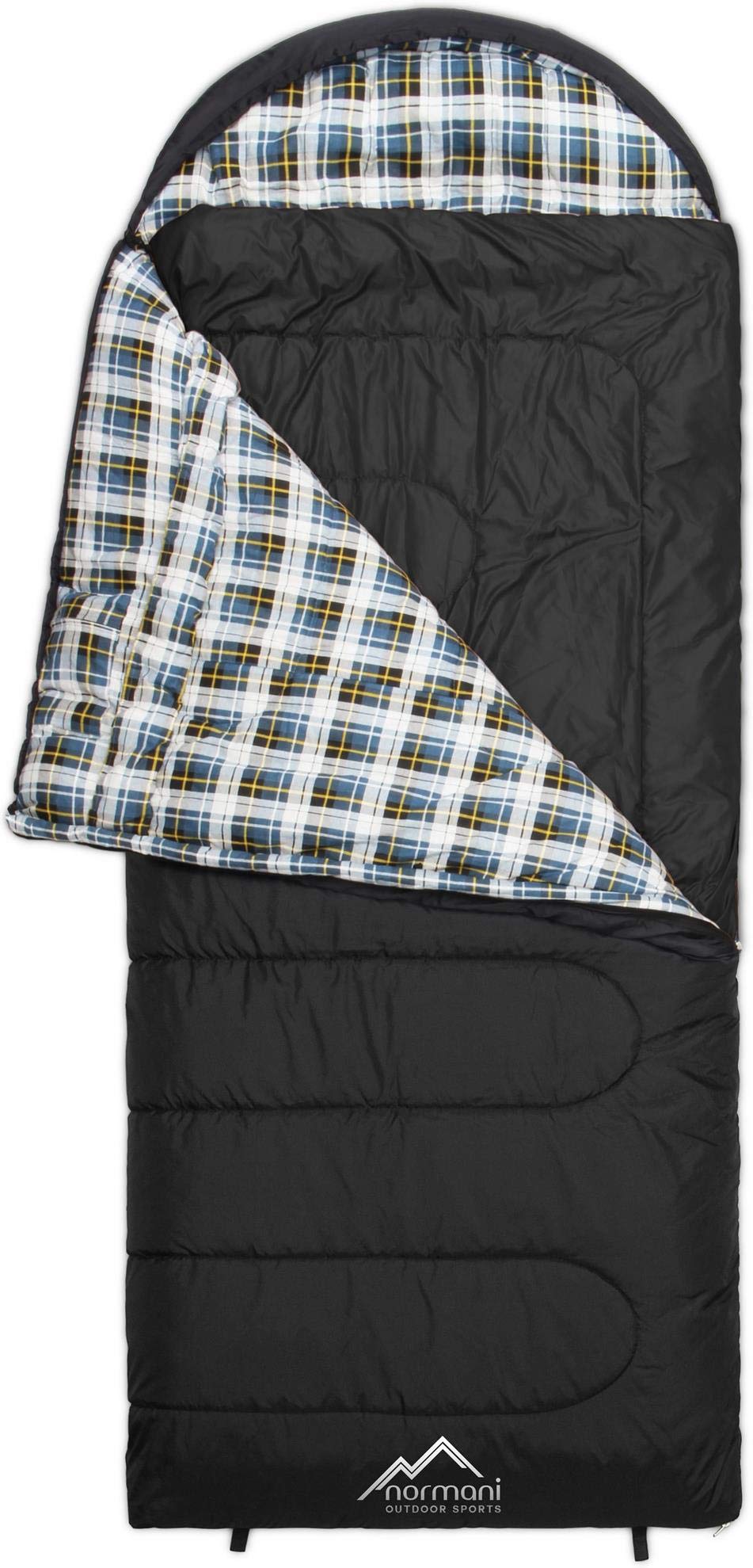normani 4-in-1-Funktion Extrem Outdoor Schlafsack 'Antarctica' aus Nylon Rip-Stop mit 500 + 250 g/m² Hollow Fiber Füllung 220 x 90 cm