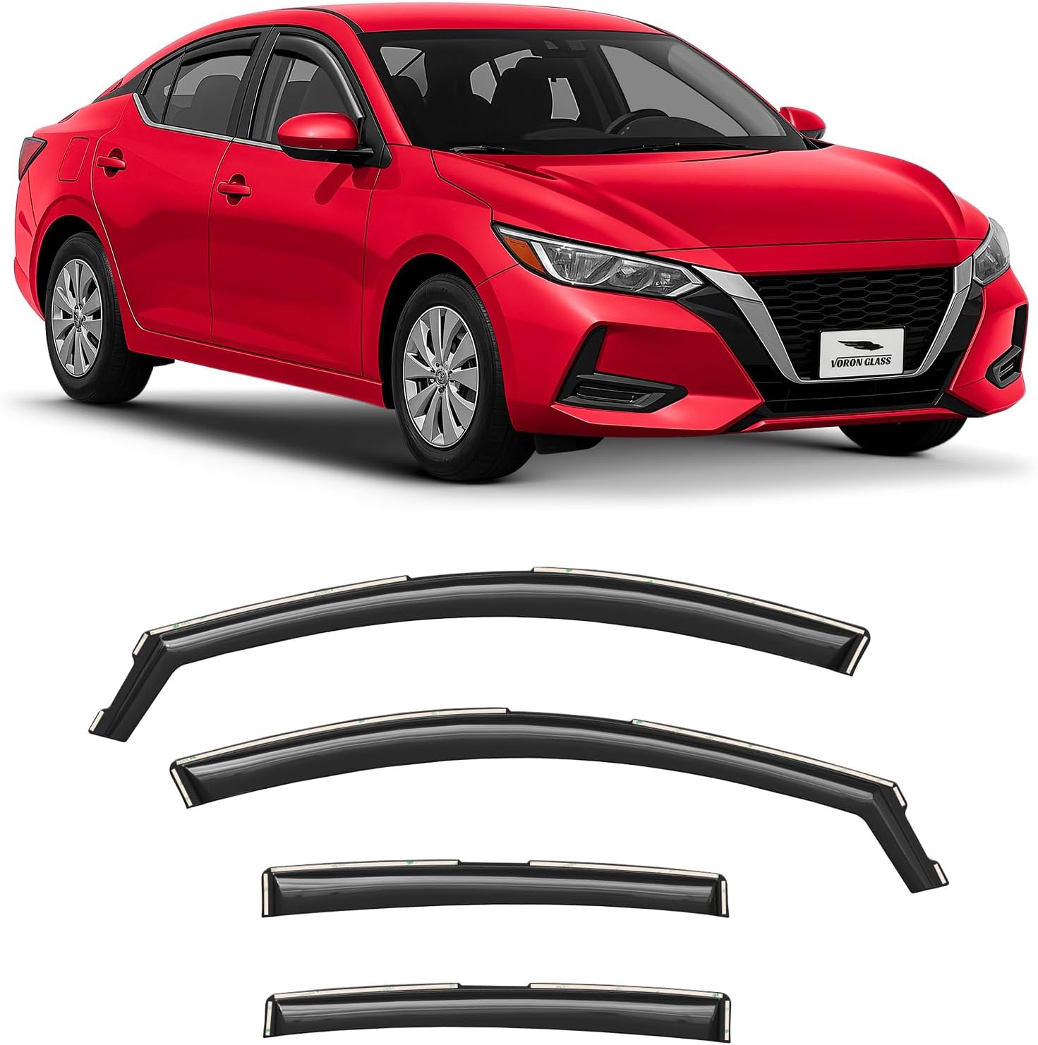 ( similar) Voron Glass in-Channel Extra Durable Rain Guards for Nissan Sentra 2020-2025, Window Deflectors, Vent Window Visors, 4 Pieces - 200903 For Sentra 20-25