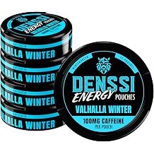 Energy Pouches Fast-Acting Caffeine + Nootropic Boost Sugar-Free, Tobacco-Free, Zero Crash Replacement/Alternative for Focus and Energy 5-Pack, Valhalla Winter Wintergreen