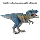 Realistic Tyrannosaurus Rex Toy - 11-inch Large Dinosaur Action Figure with Movable Jaw, STEM Learning Dinosaur Toys for Ages 4+ Boys & Girls, Blue T-Rex Gift for Kids & Collectors