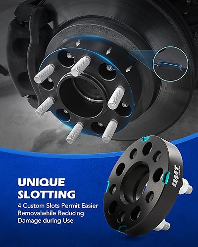 Miniatura 6 de Orion Motor Tech Espaciadores de rueda de 5 x 100, adaptadores de rueda de 1 pulgada con pernos compatibles con Subaru Outback, Subaru Forester,