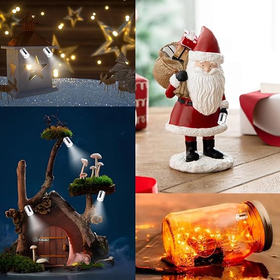 20pcs LED Mini Lights(White Light),Small Led Light for Dollhouse Crafts,Miniature Lights for Decoration