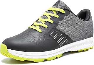 Zapatos de Golf Hombres,Cómodo Ligero Zapatos de Golf de Hombres Sin Púas,Respirable Malla Impermeable Golf Calzado Hombres,Anti-Deslizante,Equilibrio y Rendimiento