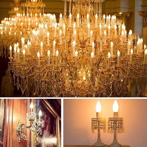 Vista 25 de ENERGETIC SMARTER LIGHTING Bombillas LED B11 E12 para candelabro equivalente a 60 W, bombillas LED regulables, blanco suave 2700 K, 550 lm, bombilla