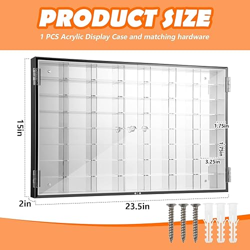 Miniatura 2 de Suzile 164 vitrina de acrílico fundido a troquel para pared de coche, modelo fundido, vitrina de coche, caja transparente, ruedas, gabinete de