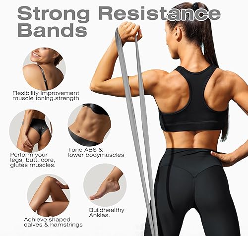 Miniatura 3 de Banda de resistencia elástica de 50 yardas para entrenamiento en casa, terapia física y yoga..