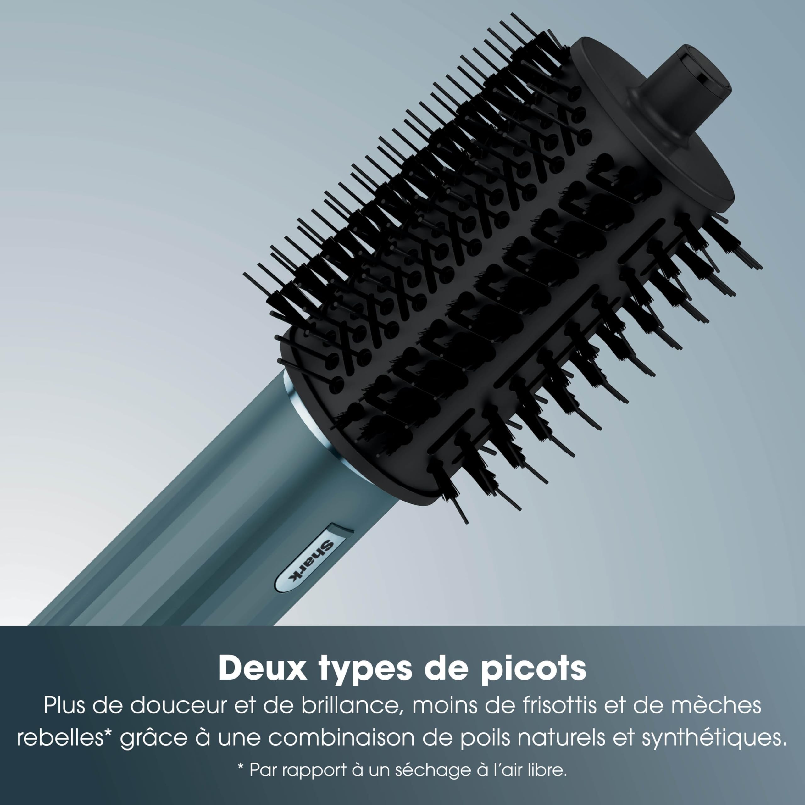 Shark FlexStyle – Bleu sarcelle. Boucleurs à Air, Embout de finition Anti-Frisottis, Brosse Ovale, Concentrateur, Pinces, Pochette de Rangement, aucun dommage thermique HD456TLEU