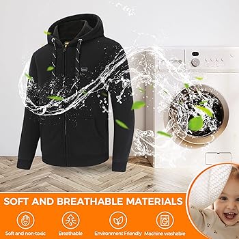 HENNCHEE Heated Hoodies for Men Women with 5V 10000mAh
