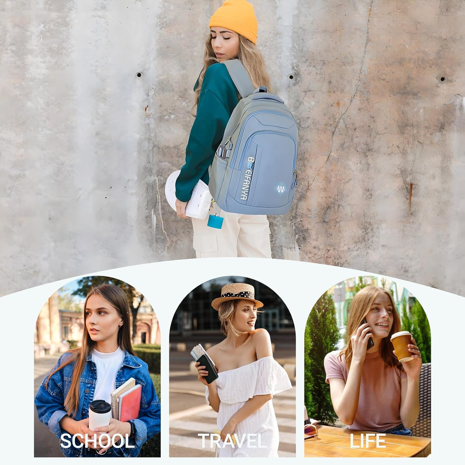 Kids Backpacks for School Teens Girls Cute Backpack for School Bookbag Women Travel Student Large Book Bag Boys, Blue - Image 6