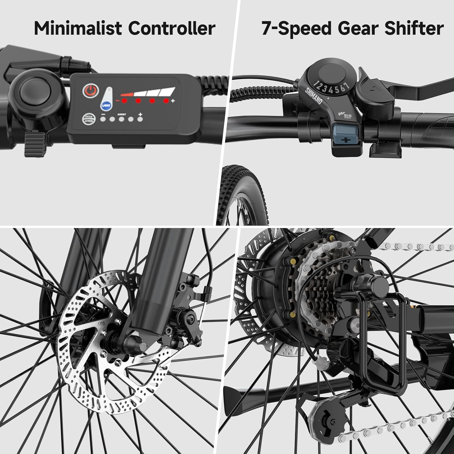 Electric Bike for Adults - 26" Ebike, 48V/7.8AH/15.6AH/25Ah Battery, 20-40MPH, Full Suspension, LCD Display, Adjustable Seat & Heavy-Duty 330lbs E-Bike