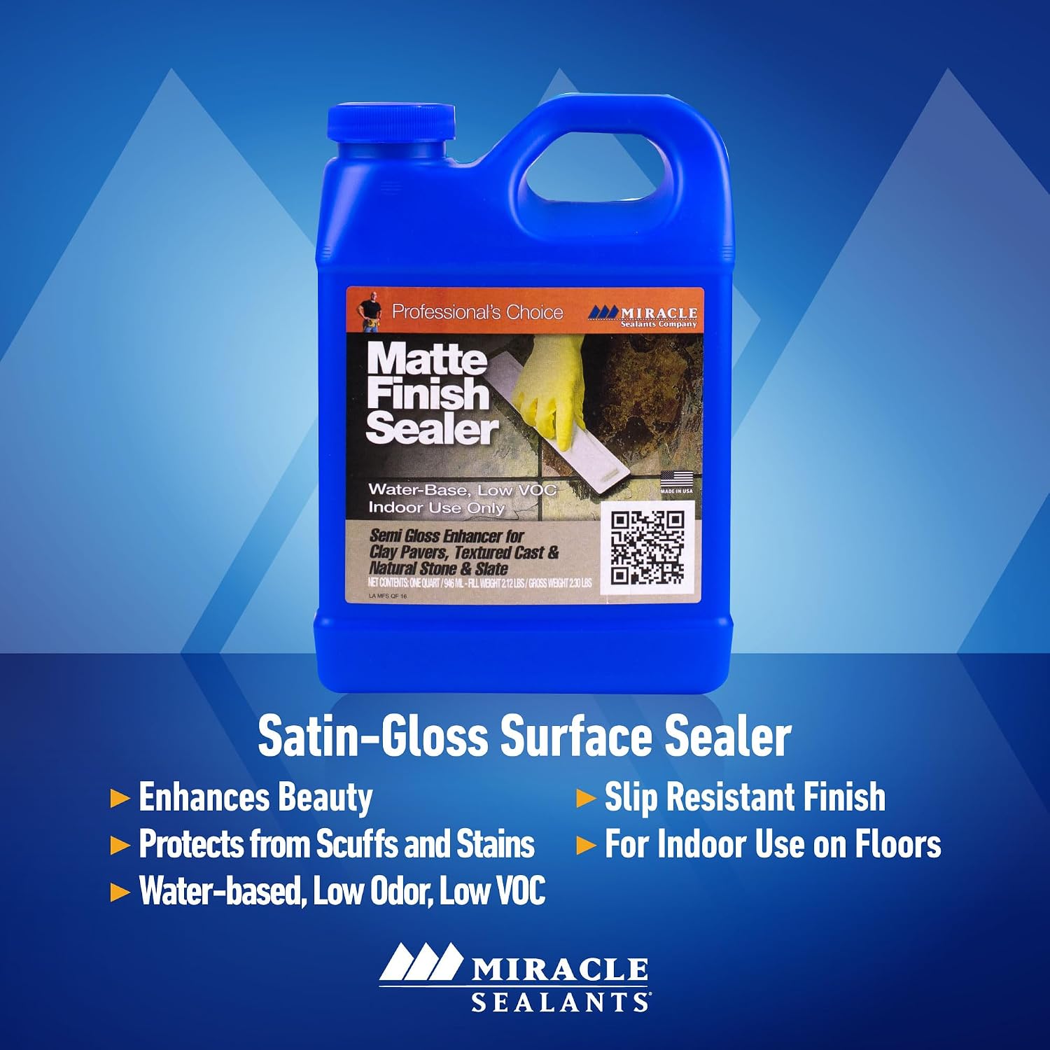 Miracle Sealants Matte Finish Sealer for Tile & Stone, Water-Based, Quart