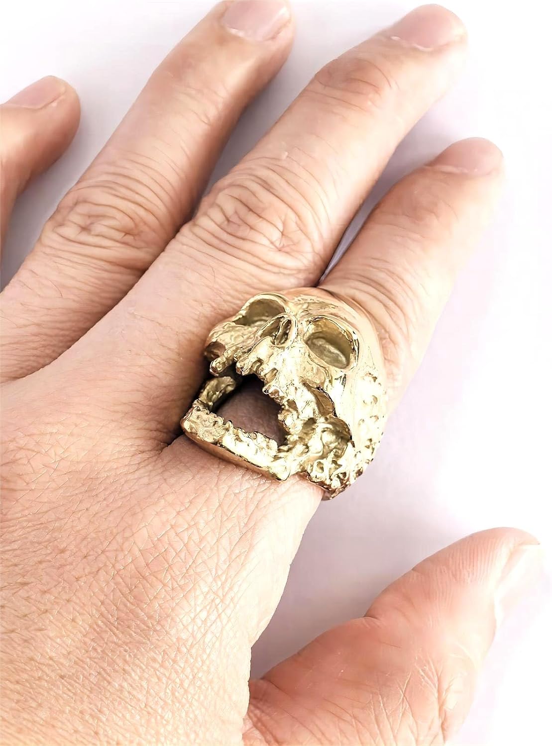 Men's Gothic Skull Ring - Stainless Steel Biker Style Ring With High Polished Finish