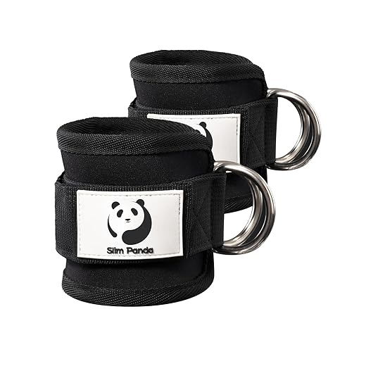 Slim Panda Ankle Straps for Cable Machines