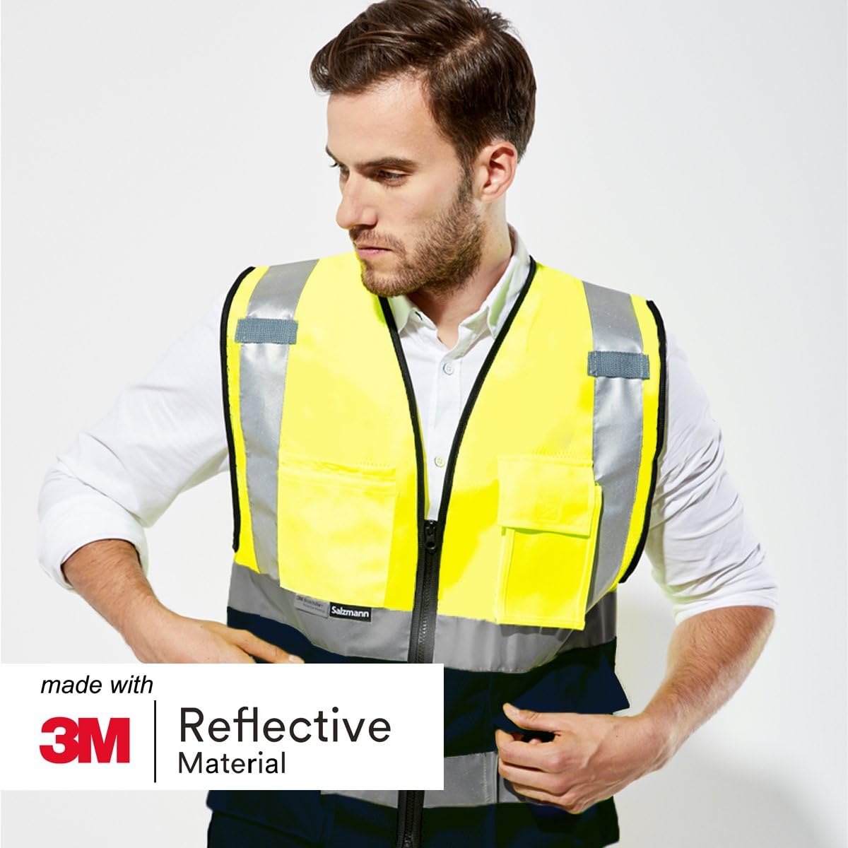 Salzmann 3M Multi-Pocket Working Vests | High Visibility Reflective Vests | Made With 3M Reflective Material : Tools & Home Improvement