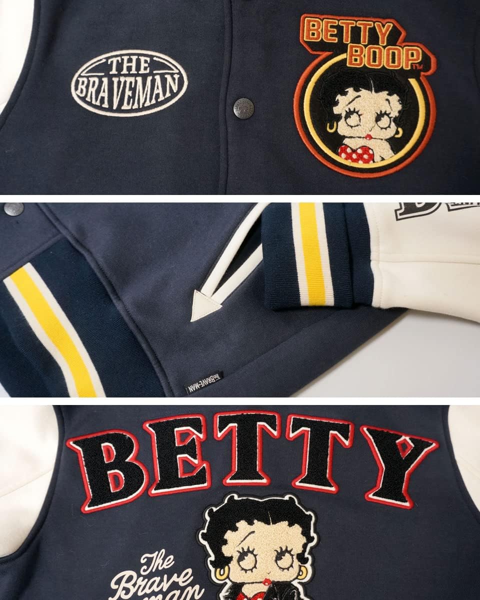 Amazon | [ブレイブマン] ベティブープコラボ カレッジベティー 刺繍