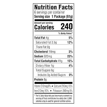 Kraft Easy Mac and Cheese, 6 Packets, for Easy Dinner or Dinner Sides, Original Flavor, No Artificial Flavors, Preservatives or Dyes, 12.9 oz