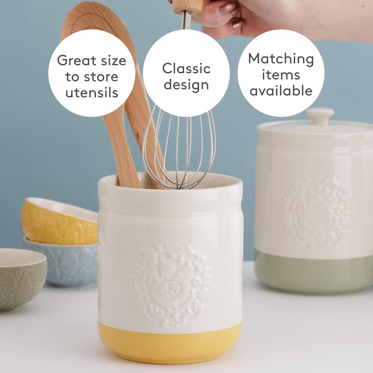 Mason Cash Home to Roost Utensil Jar