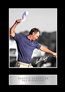 Scottie Scheffler pga Pre Printed Signature Signed Mounted Photo Display #3 Printed Autograph Picture 10x8 Inch Mount