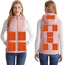 Monave Women Heated Vest 11 Heating Pads for Motorcycle, Fishing, Walking and Outdoor Work (Battery Not Included)