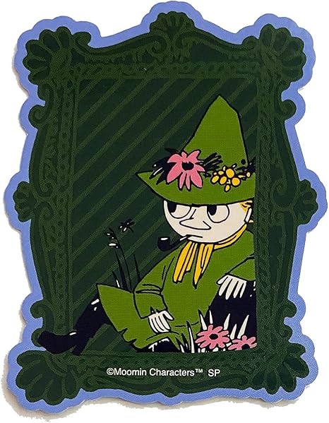 Amazon Co Jp Moomin キャラクターステッカー スナフキン額 Mm73 グリーン 文房具 オフィス用品