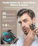 Beard Trimmer for Men, kensen 4-in-1 Dual Speed Trimmer for Man, 210 Mins Usage Time Cordless Hair Clippers, IPX7 Waterproof Mens Grooming Kit for Shaving Face/Mustache/Body/Nose/Ear, Gifts for Men