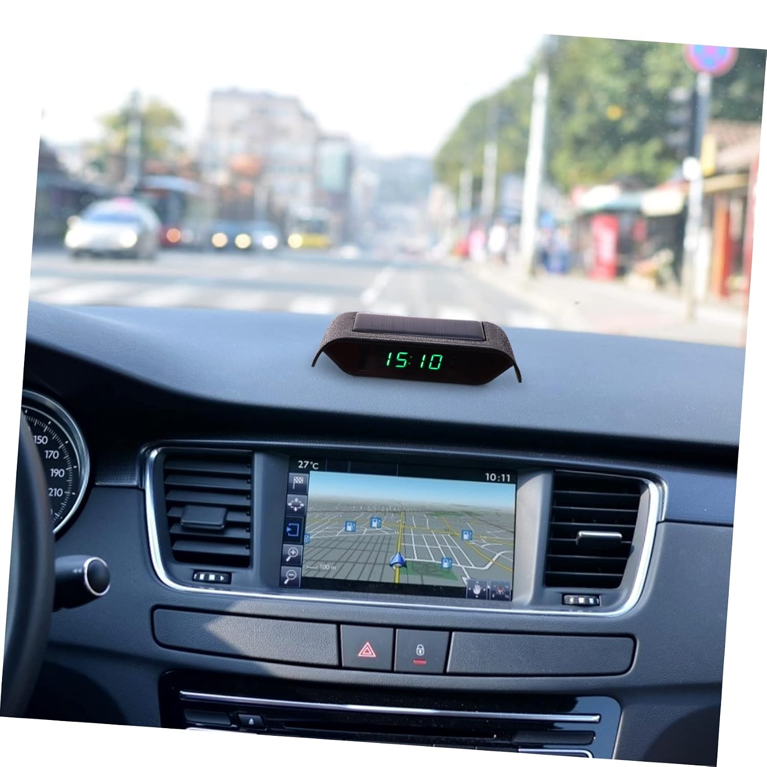 Solar Luminous Car Clock Dashboard Digital Vehicle Timer High Precision Solar Vehicle Clock