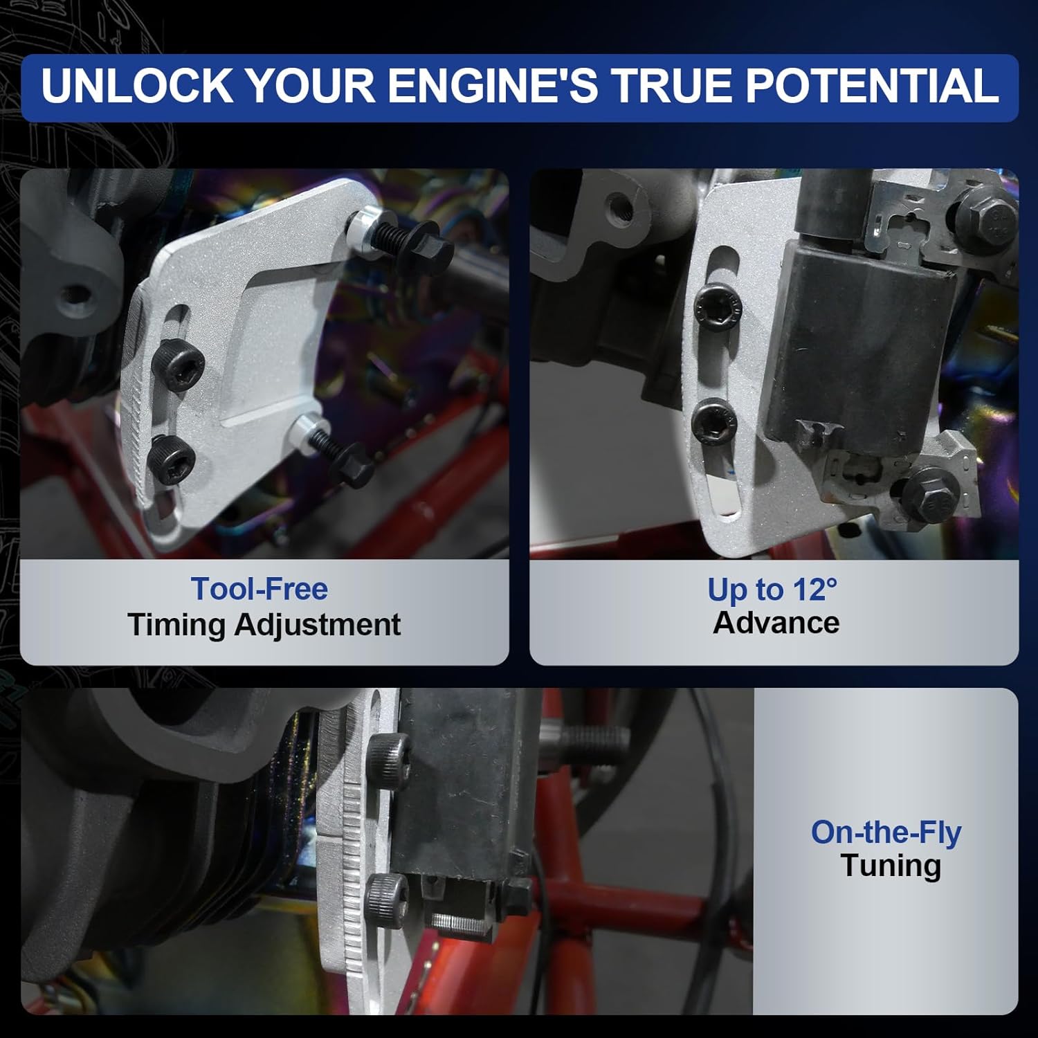 Adjustable timing ignition coil bracket Fits all small block For Honda gx200 For predator For tillotson clone engines