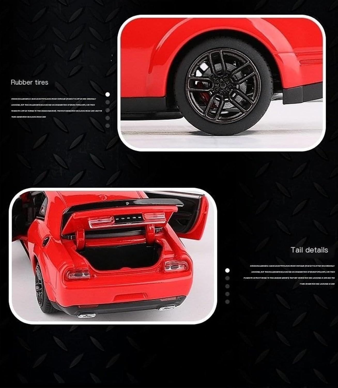 1:32 Alloy Car Model - Black Glitter Color Box Package(Red)