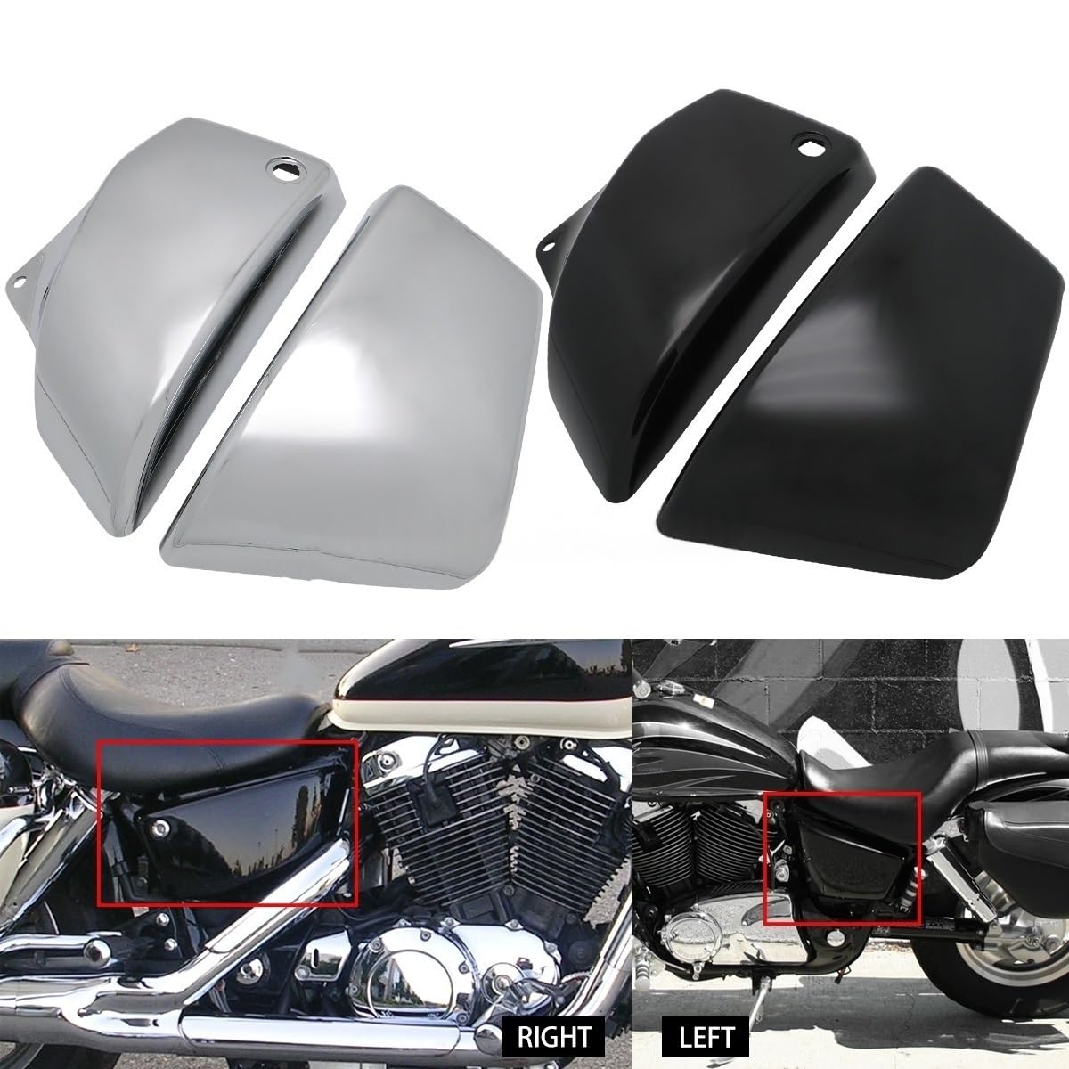 Pasuje Do Shadow VT1100 ACE/Aero/Sabre 1999-2008 Akcesoria Motocyklowe Pokrywa Baterii A Osłona Owiewki Motocyklowe osłony akumulatora Osłona akumulatora(Gloss Black)