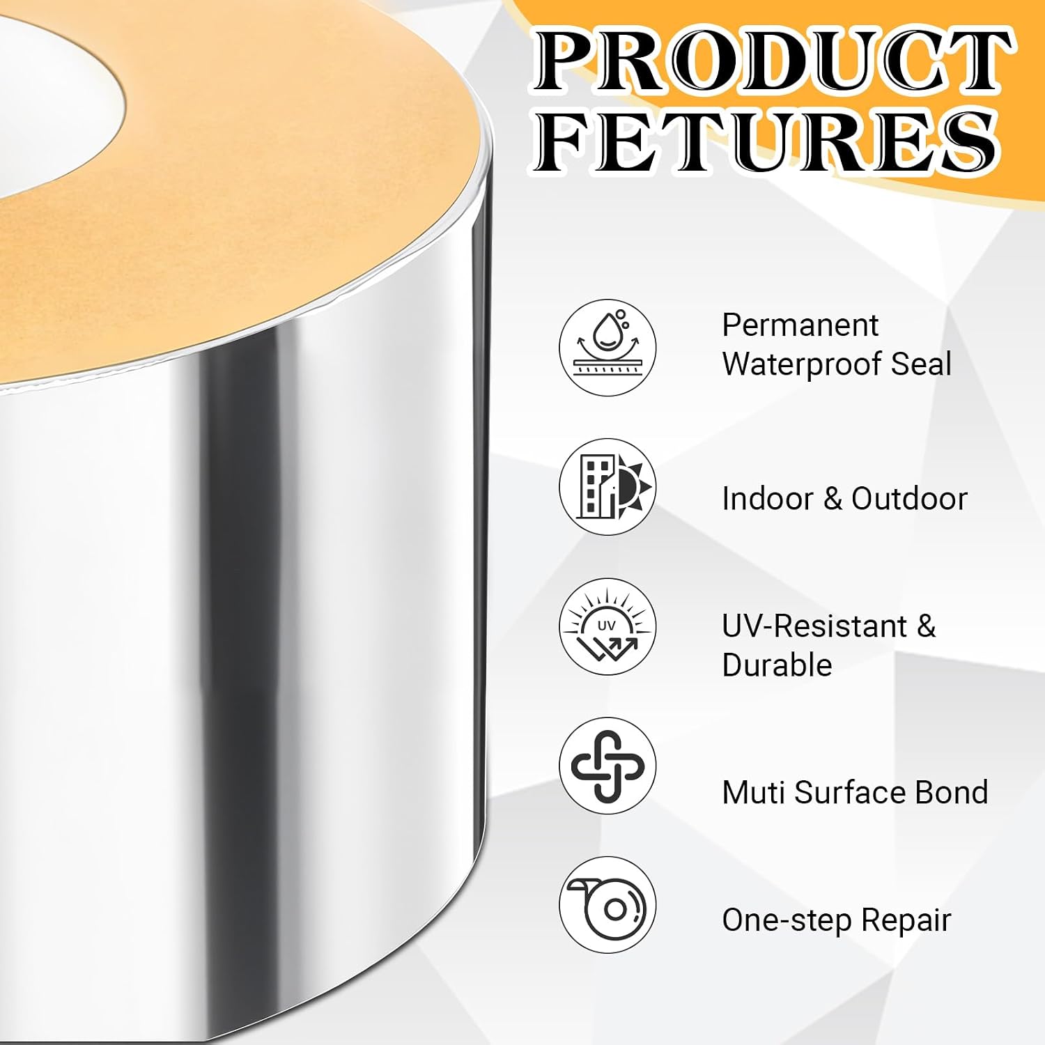 Pangda 6" x 25ft Butyl Tape, Aluminum Flashing Tape