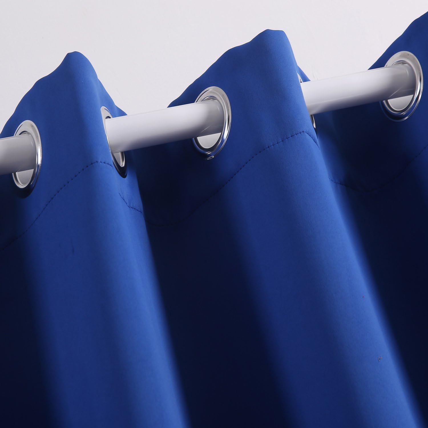 Deconovo Grommet Blackout Curtain Thermal Insulated Room Darkening Light Blocking Energy Saving Drape for Bedroom 52 Inch Wide by 95 Inch Long Royal Blue