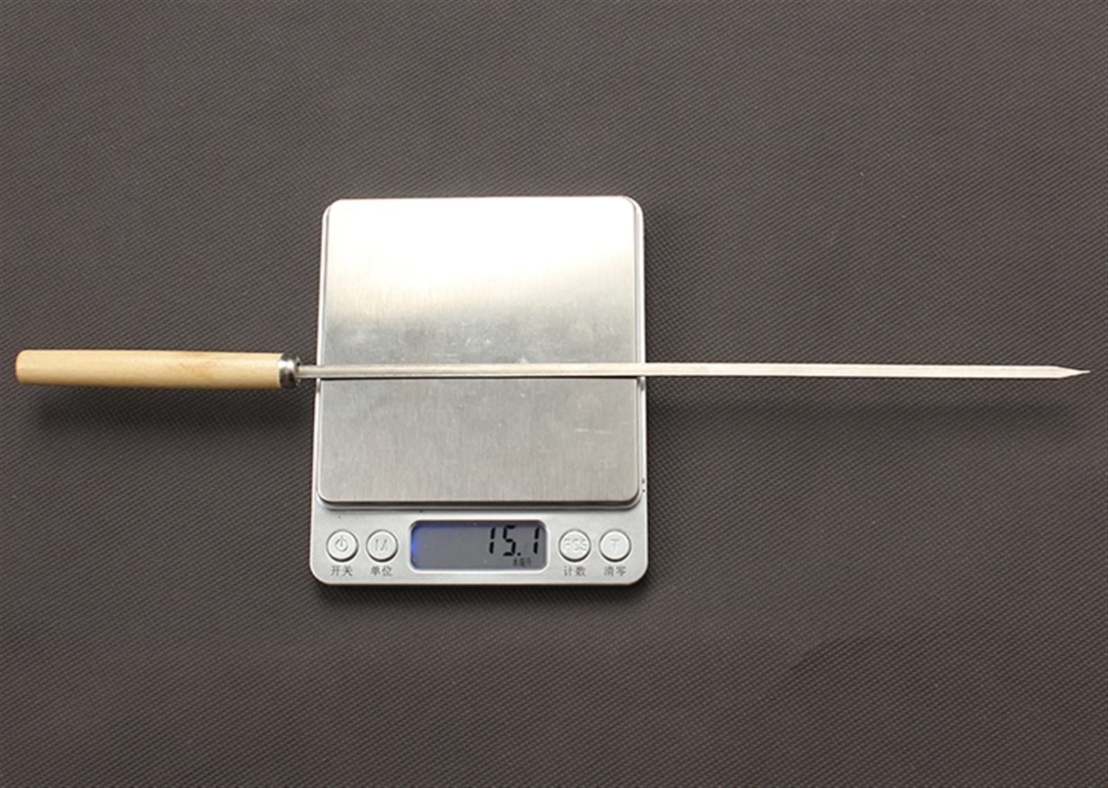 HMTE Ago per arrostire Barbecue Piatto con Manico in Legno Spiedini per arrosti in Acciaio Inossidabile (Colore : 10 Pezzi) (50 Pezzi)