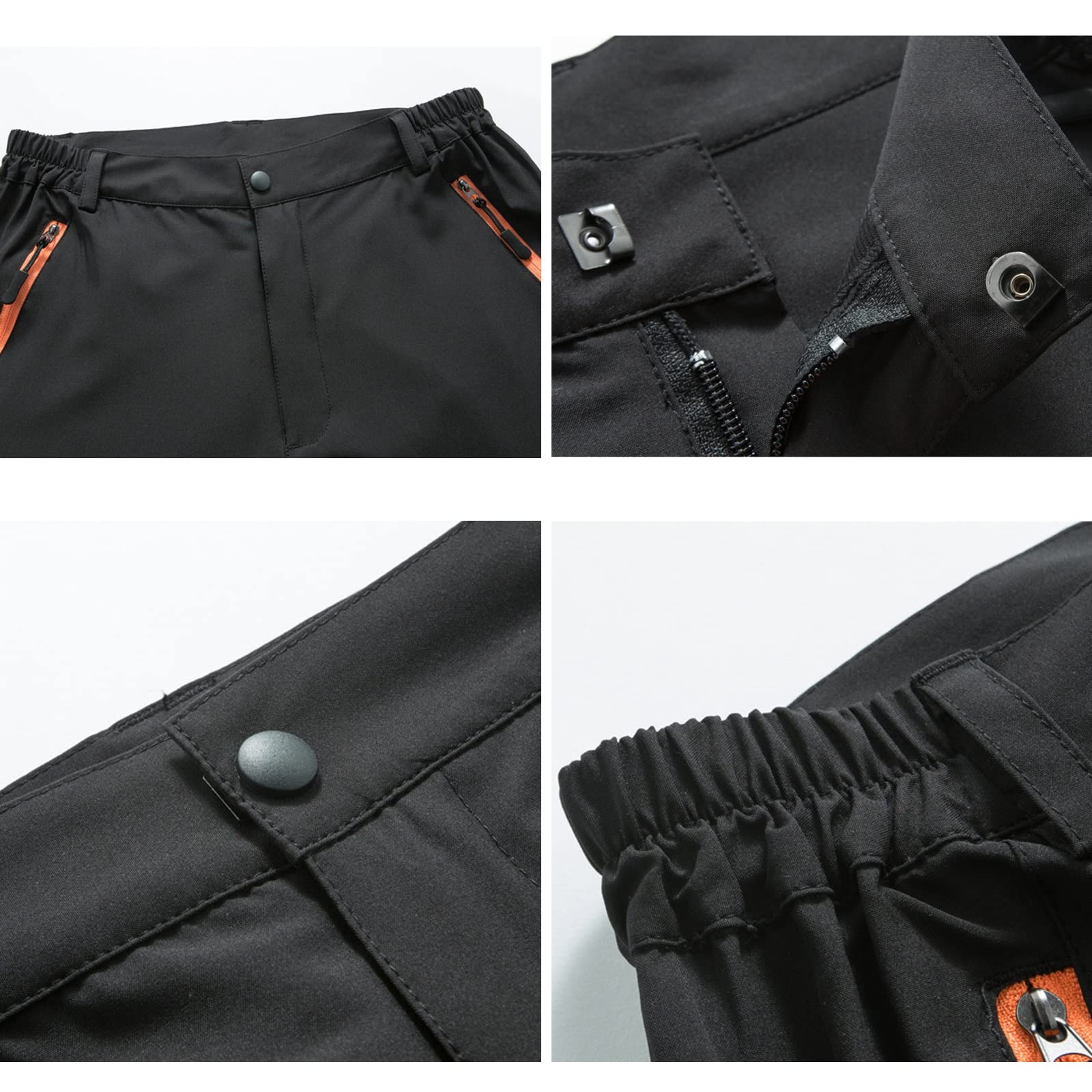 G&F Pantalones de Montaña Hombres Impermeables Softshell Pantalones Trekking Escalada Senderismo Secado Rápido Respirable (Color : Gray, Size : 4XL)