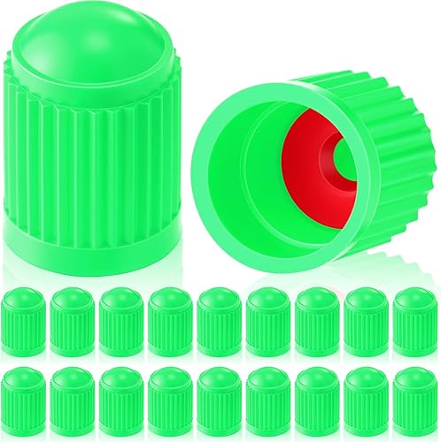 Outus - 20 tapones antipolvo para válvula de neumático para coche, moto, camión, bicicleta., Verde