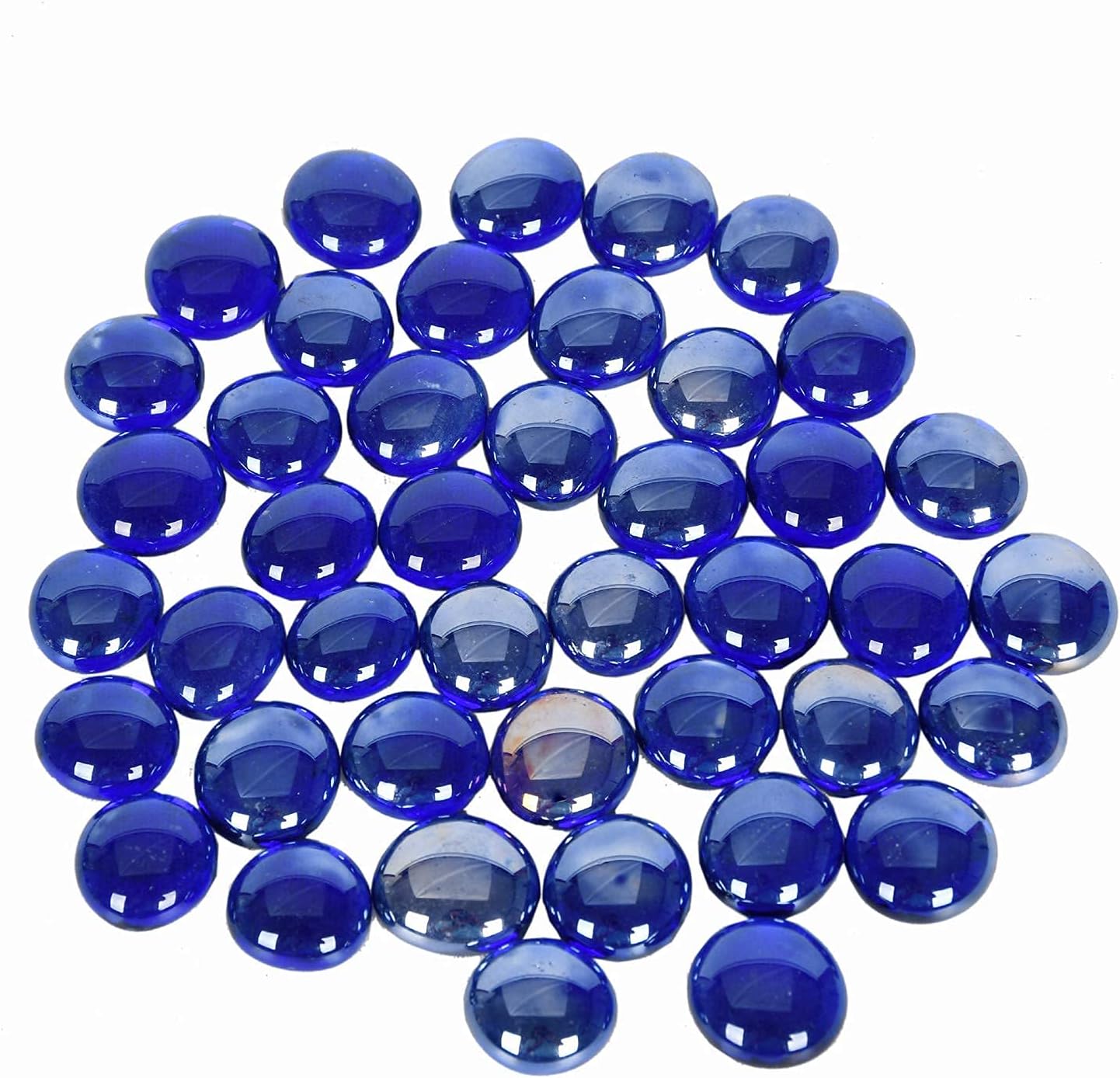 GasSaf Blue Fire Glass Beads for Outdoor Fire Pit, Fireplace, Replaces Existing Gas Logs & Lava Rocks, 3/4 Inch Glass(20 Pound)(Cobalt Blue)