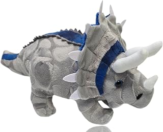Animal Den Triceratops Plush (13 Inch) Plush Dinosaur Stuffed Toy with Hard Plastic Eyes