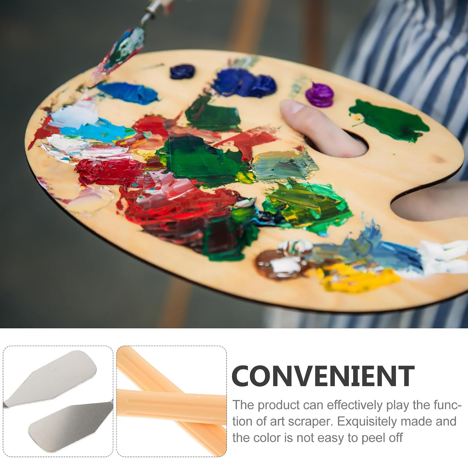 10pcs Color Mixing Palette Knife with Ergonomic Plastic Handle