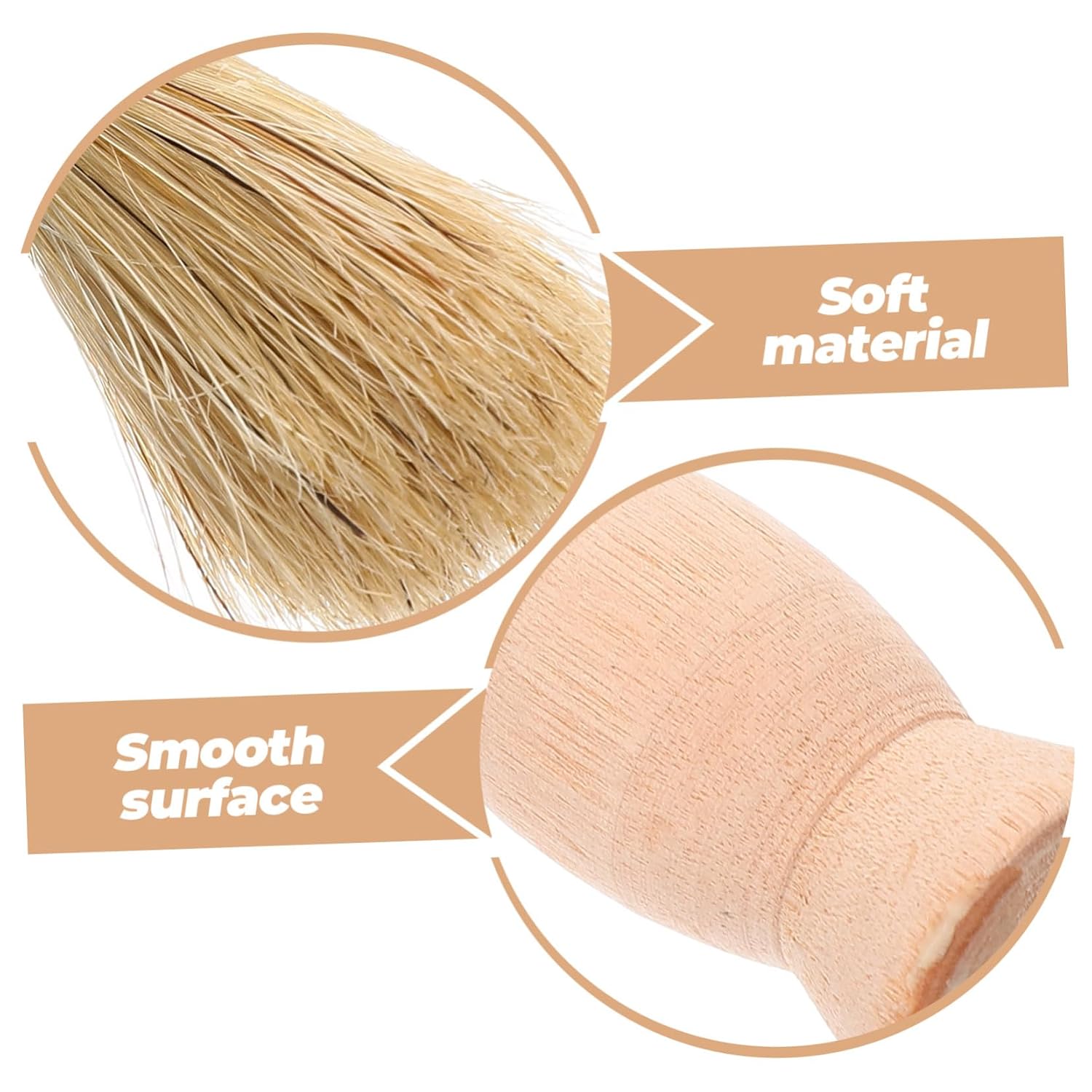 Men Vintage Beard Shaving Brush Portable Hair Duster for Barbers Grooming Soft Bristles for Comfortable Use Essential Tool for Home Salon Shaving present