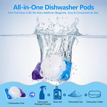 180 Pack UltraWash Dishwasher Detergent Pods,No Pre-Rinse Dishwasher Detergent Soap On Stain and Grease, Cuts Grease & Stuck-On Food,Sparkling Dishes & Glasses,Dishwasher Detergent for Deep Cleaning