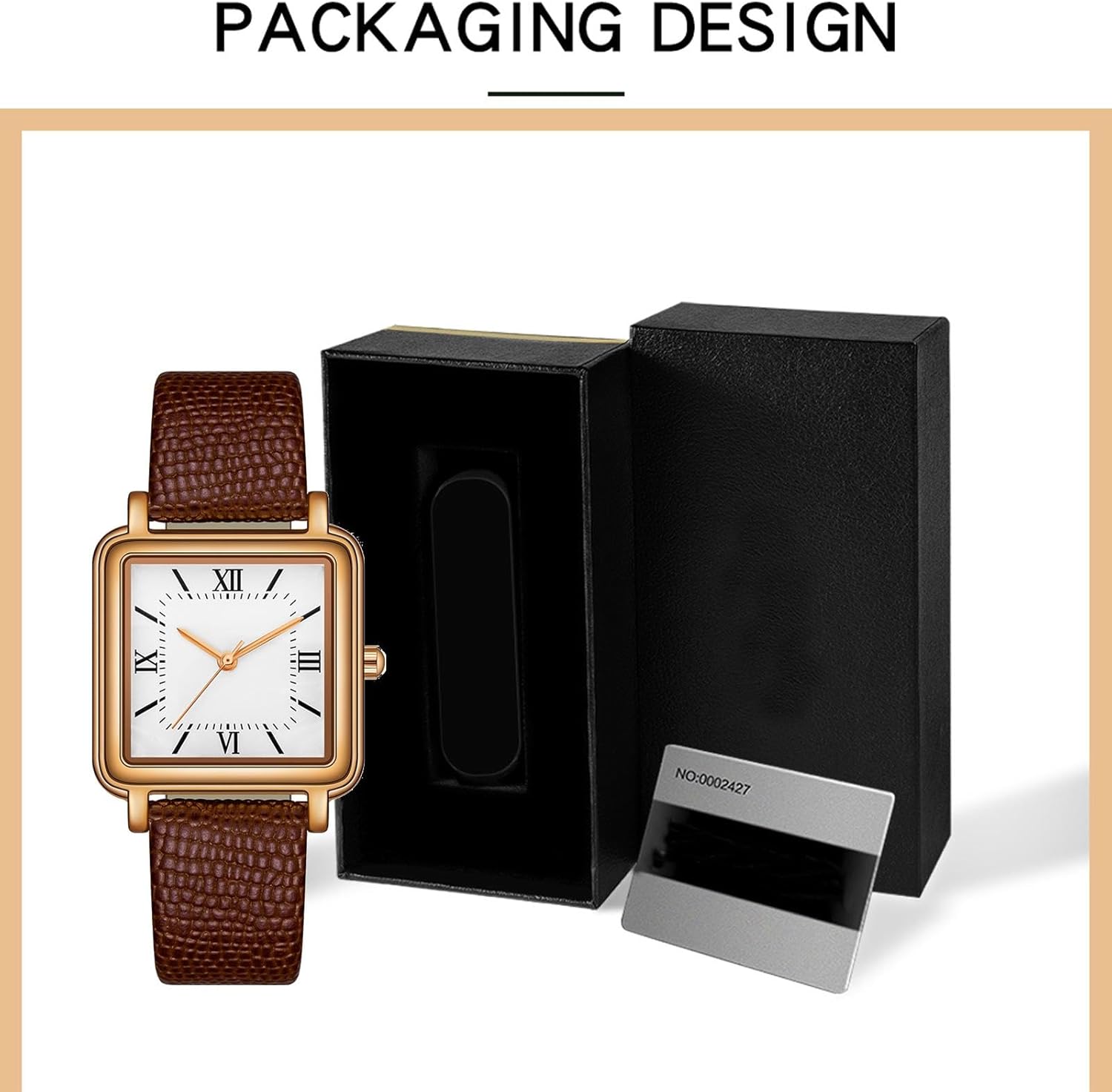 findtime Retro Square Watches for Women Relogio Feminino Elegant Leather Stainless Steel Band Ladies Analog Quartz Wrist Watch 3 ATM Water Resistant with Roman Numerals Dial