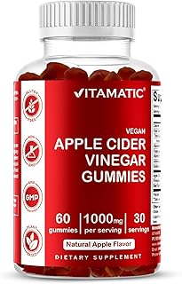 Sponsored Ad – Vitamatic Apple Cider Vinegar Gummies - 1000mg per Serving - 60 Vegan Gummies - ACV Gummies for Detox, Weight Loss Support, Energy Boost, Digestion & Gut Health