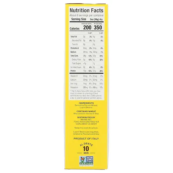 Brami Radiatori Italian Protein Pasta, Low Carb, High Fiber, Non-GMO, Keto, Made in Italy, Semolina Pasta, Fortified with Healthy Lupini Beans, 12oz 2