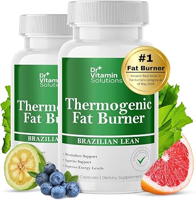 Thermogenic Fat Burner for Women and Men - Appetite Suppressant for Weight Loss - Includes Green Tea Extracts for Bloat Relief - Metabolism Booster - Pack of 2